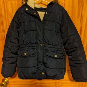 Girls Carter's navy winter coat size small 6/6x